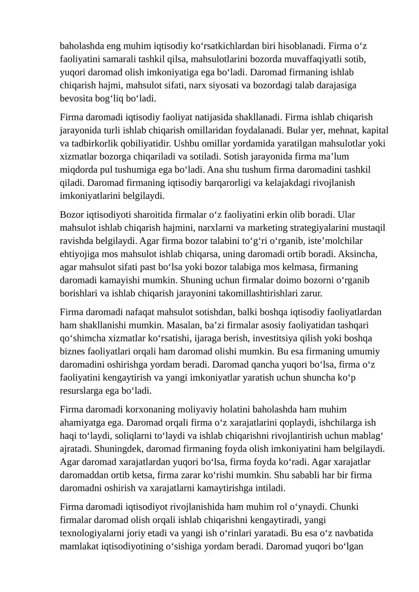 Firma va Daromadning Turlari 4