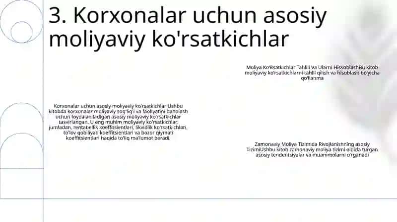 Moliya Ko‘Rsatkichlar Tahlili Va Ularni Hissoblash 4