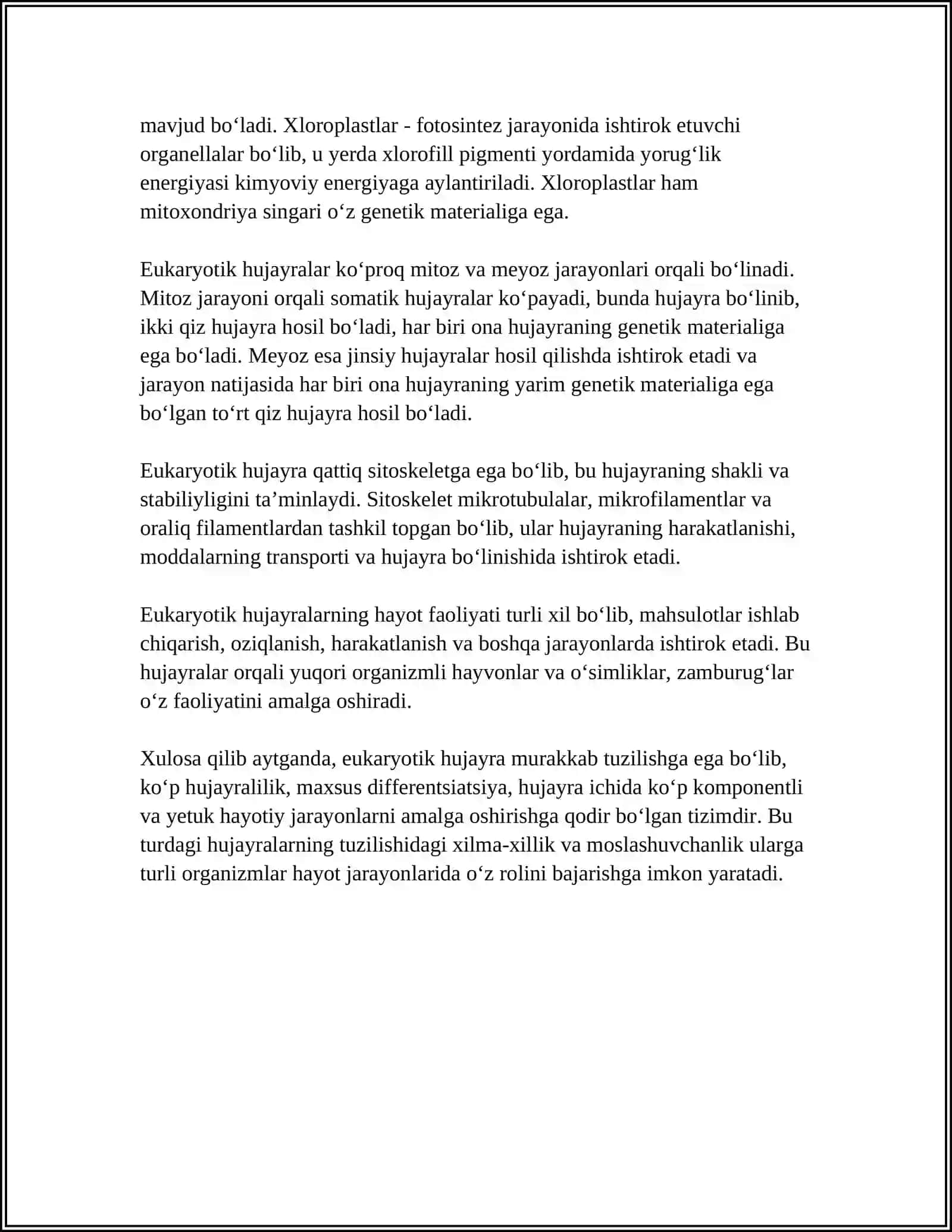EUKARIOT ORGANIZMLAR 4