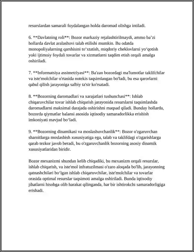 BOZOR MEXANIZMI VA UNING TARKIBIY QISMLARINING IQTISODIY NAZARIY TAVSIFI 4