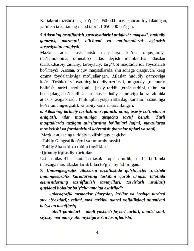 Atlaslarni Tahlil Qilish 4