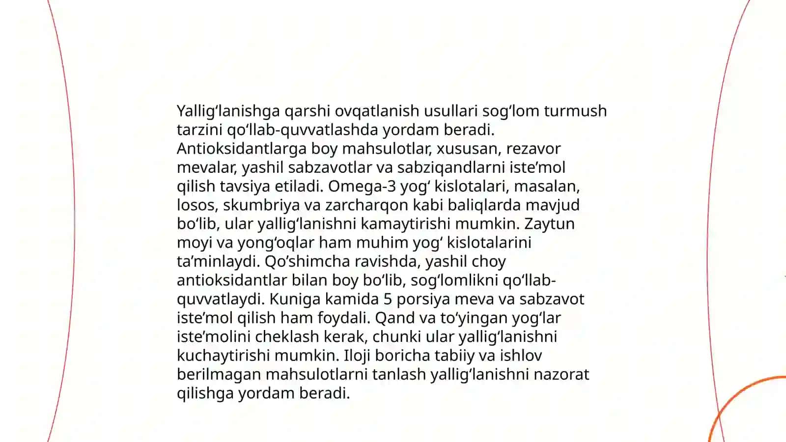 Ovqatlanishning adekvatligini tekshirish va baholash 4