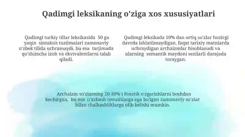 Tarjimada tarixiy arxaik leksikani aks ettirish muammolari 4