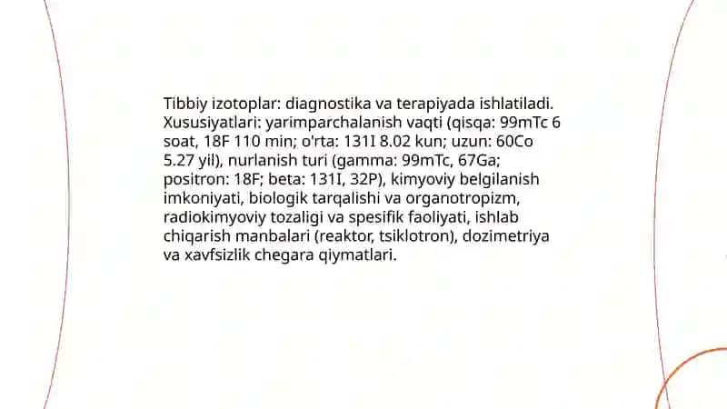 Yadro kimyosining tibbiyotdagi o'rni 4