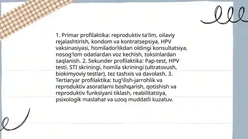 Reproduktiv salomatlikning valeologik tamoyillari 4