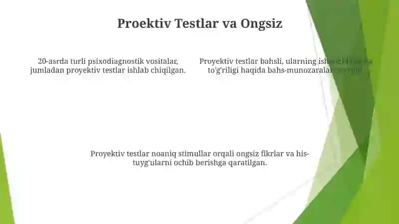 Psixodiagnostikaning 20-asrda rivojlanishi 4