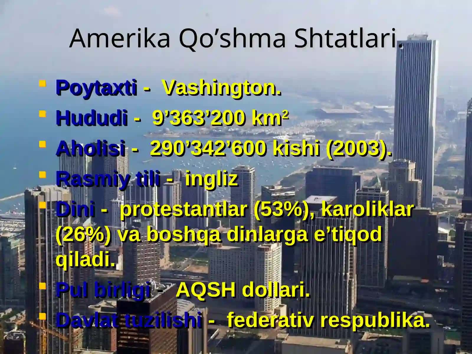 Amerika Qo’shma Shtatlari 4