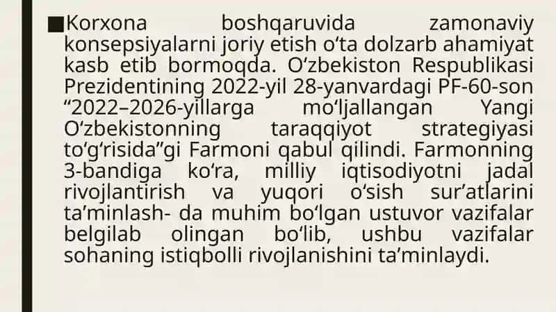 Sanoat korxonalarida resurslarni samarali boshqarish (lean production) 4