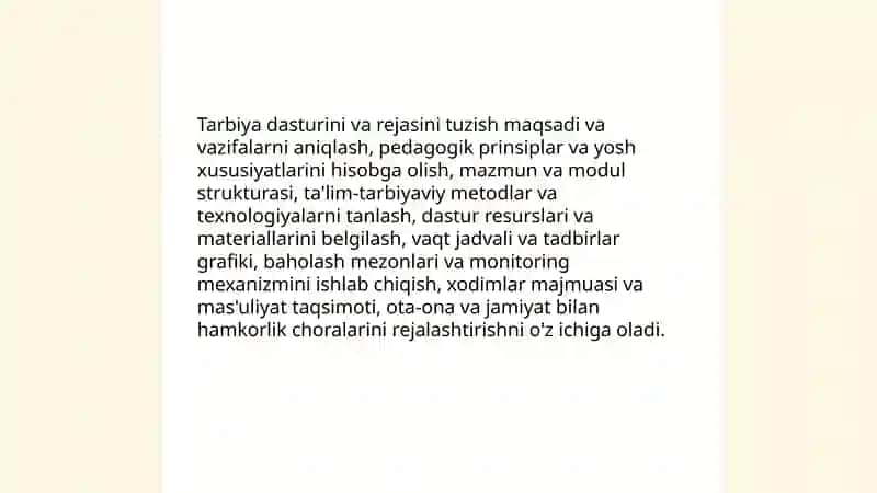 Tarbiya jarayonini tashkil etish 4