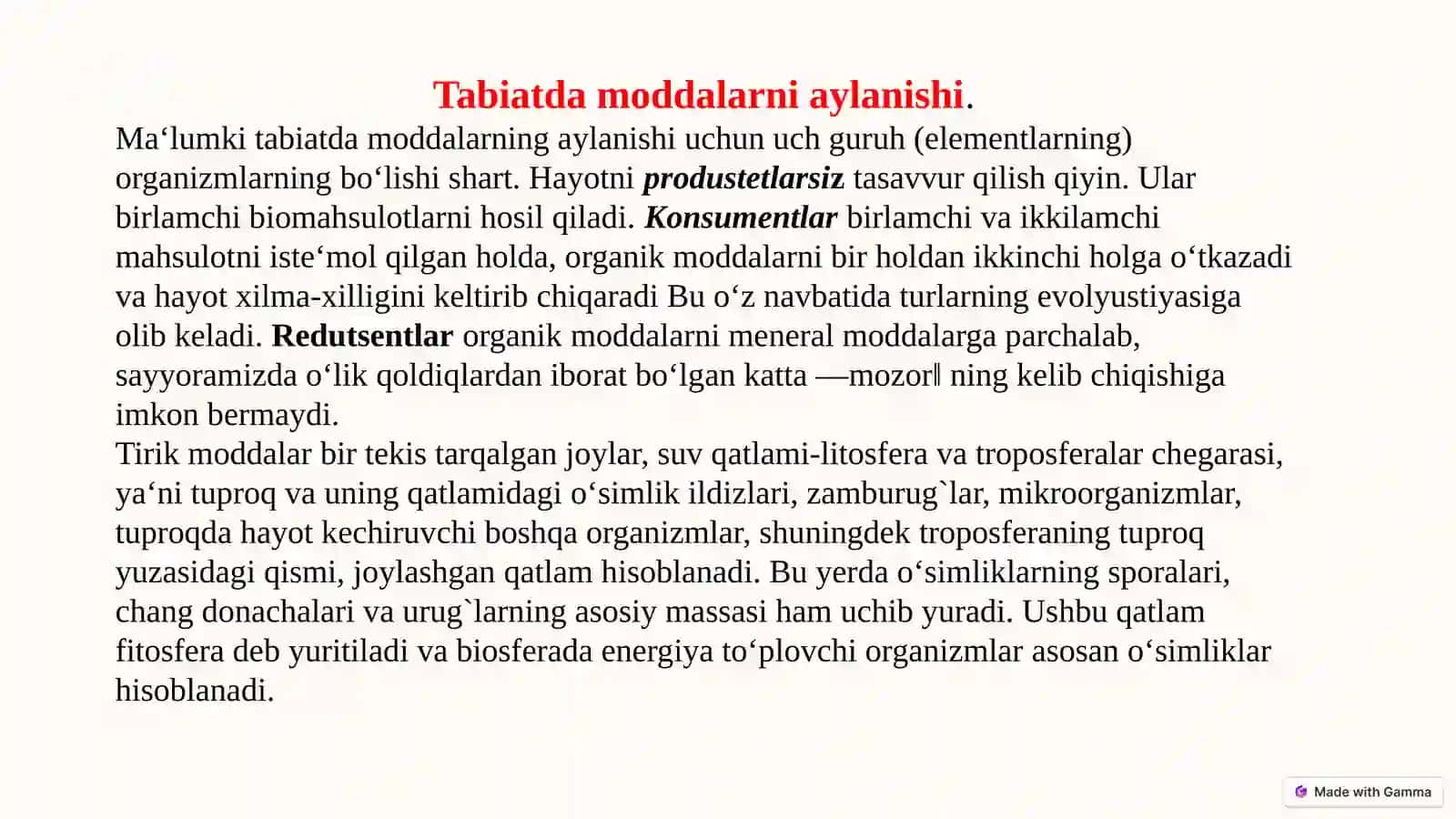 Tabiatda Azot Aylanishi 4