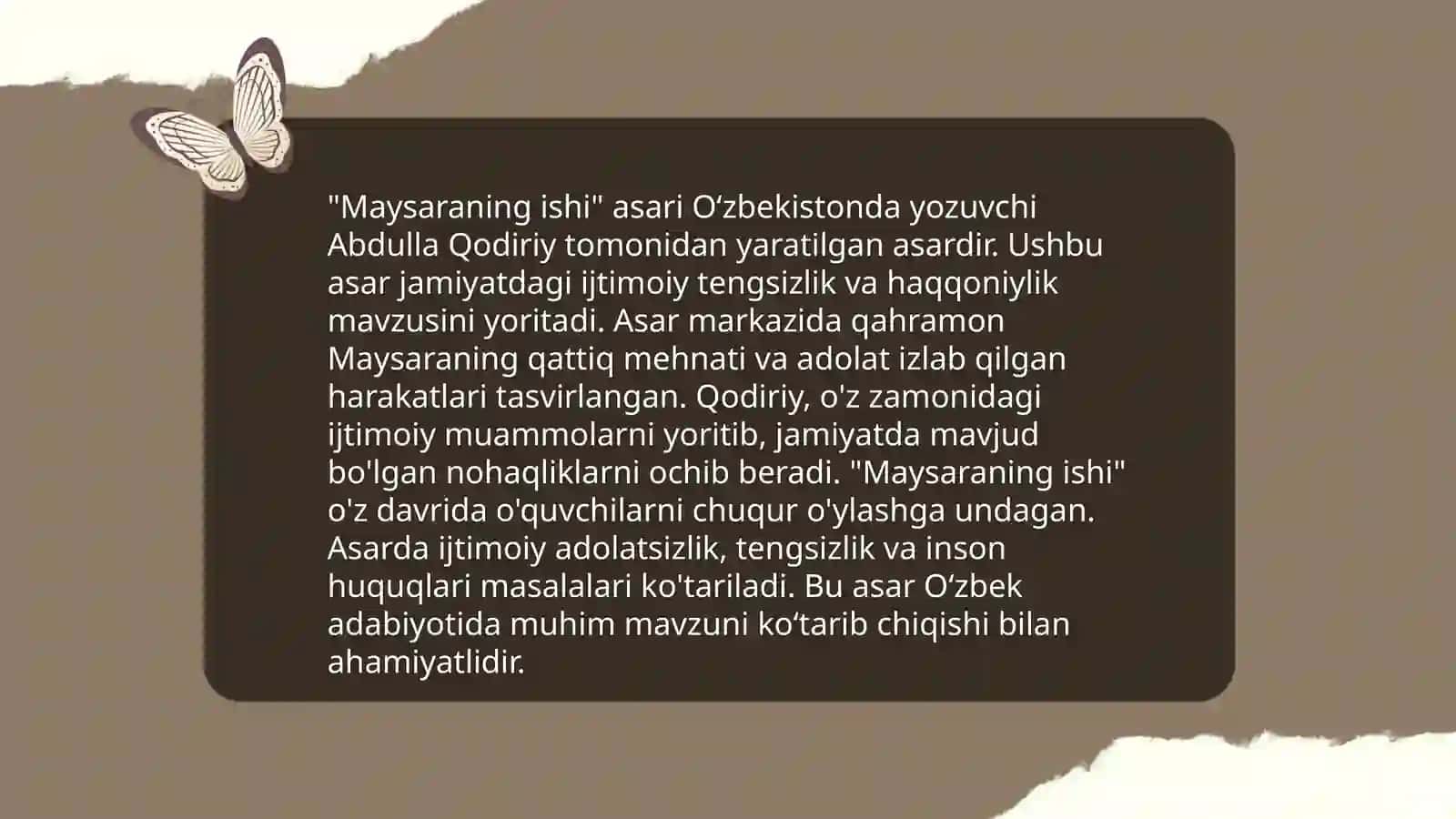 Maysaraning ishi 4