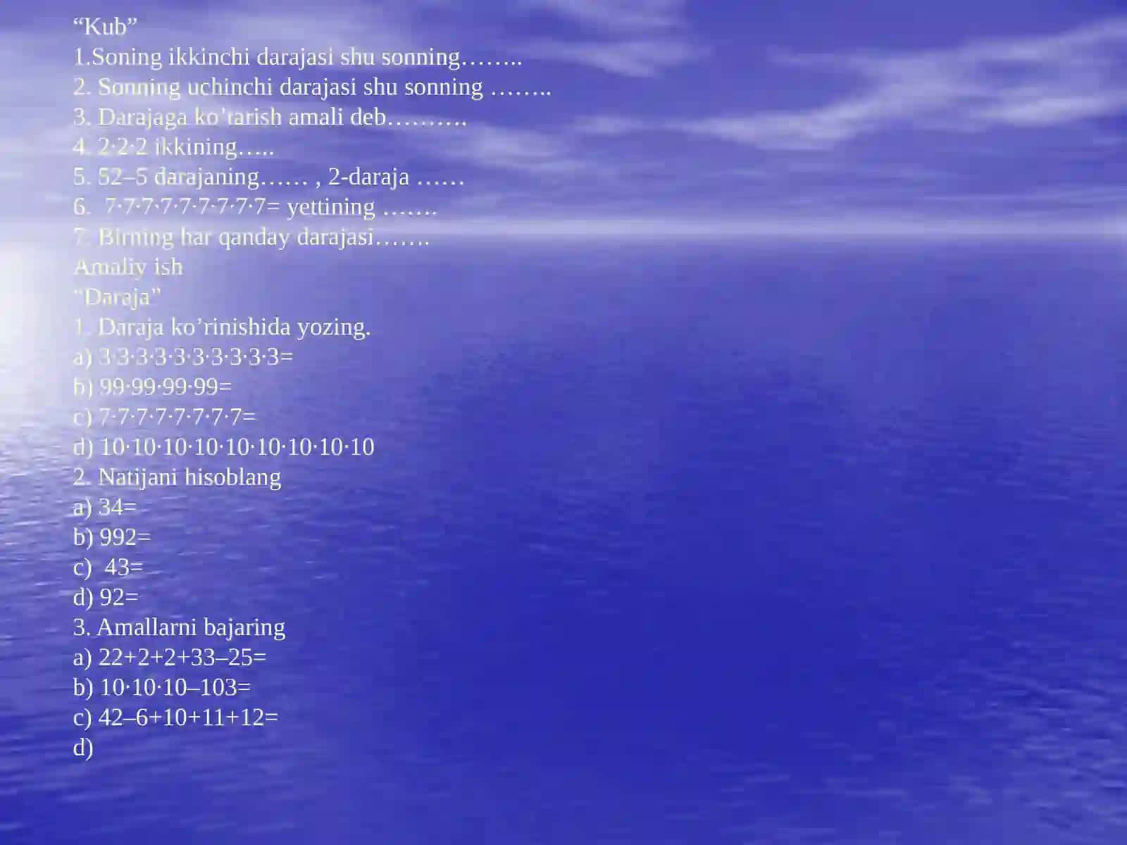 Matematika Fanidan 1 Soatlik Dar-s Ishlanmasi 4