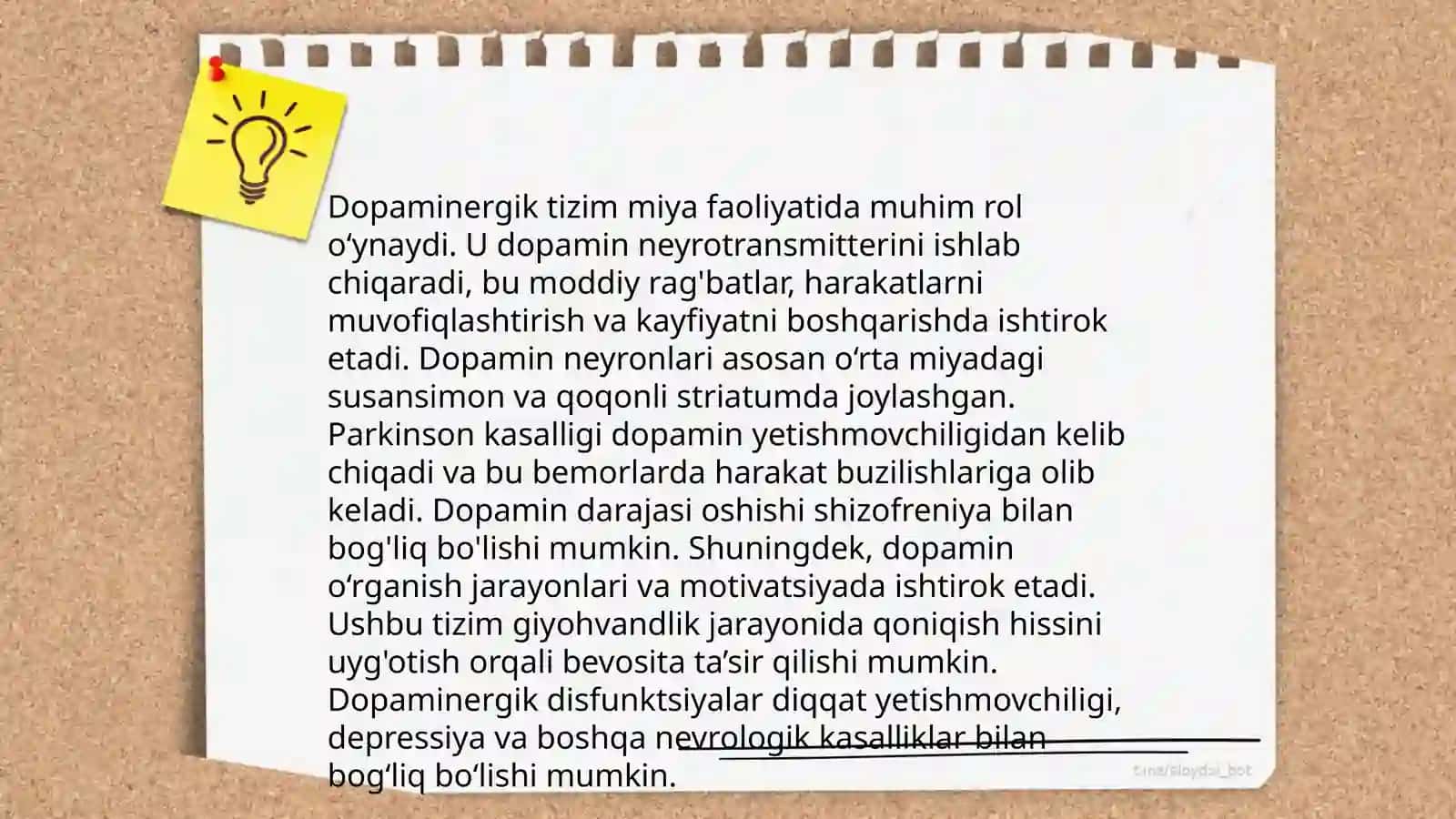 Dopamin va uning vazifalari 4