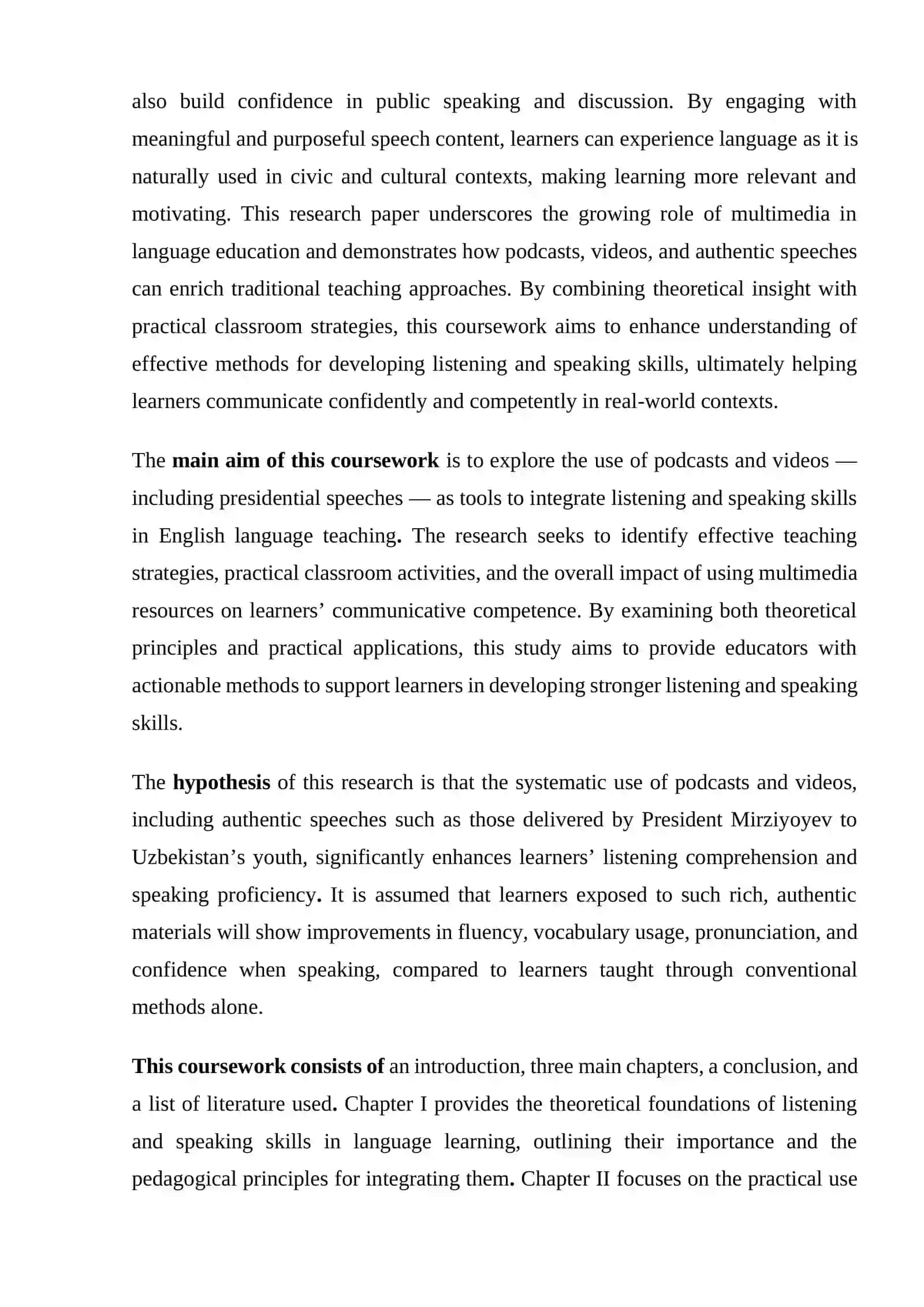 Course Work: Using Podcasts and Videos for English Language Teaching 4