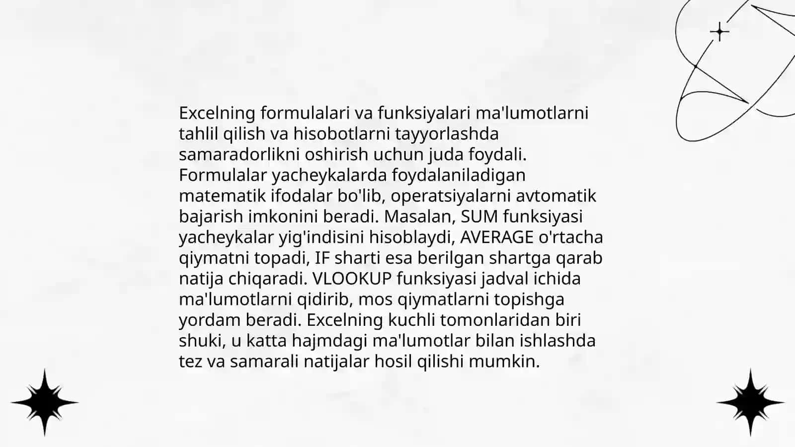 Excelda jadvallar yaratish 4
