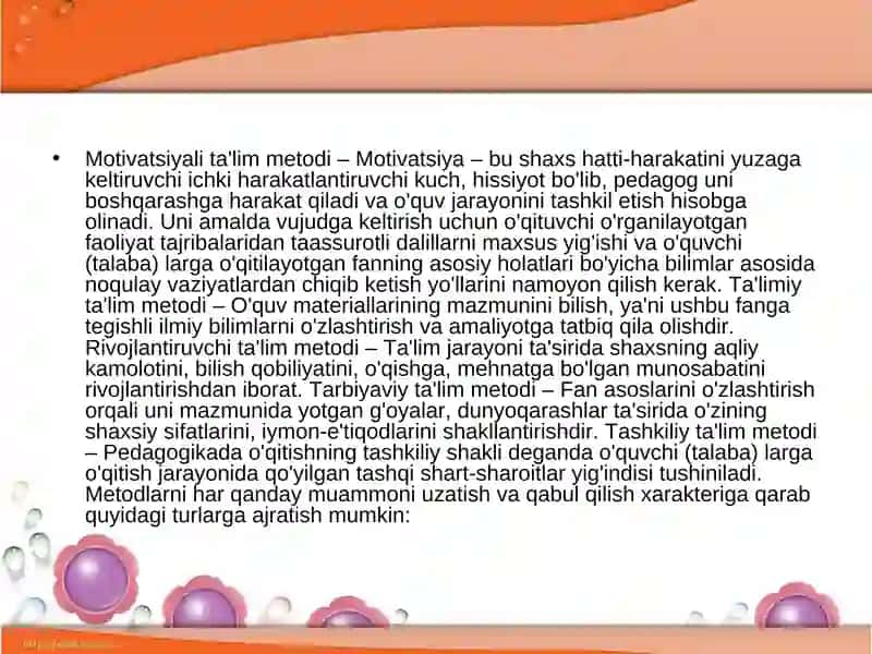 Ta’lim Metodlari 4
