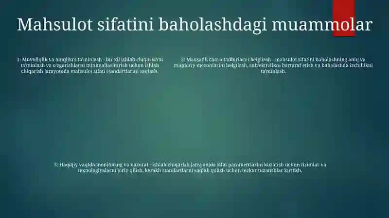 Mahsulot Sifatini Darajasini Baholash 4