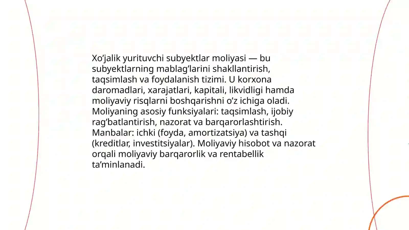 Moliya xo’jalik yurituvchi subyektlar 4