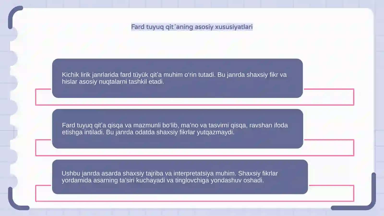 Kichik lirik janrlarda fard tuyuq qitʼa 4