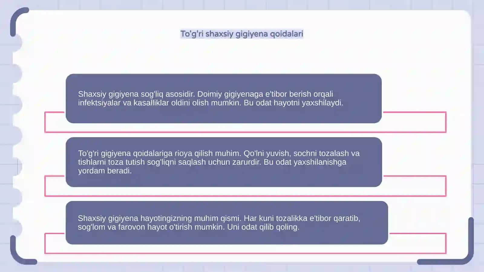 Shaxsiy gigiyena sog'liq asosi 4