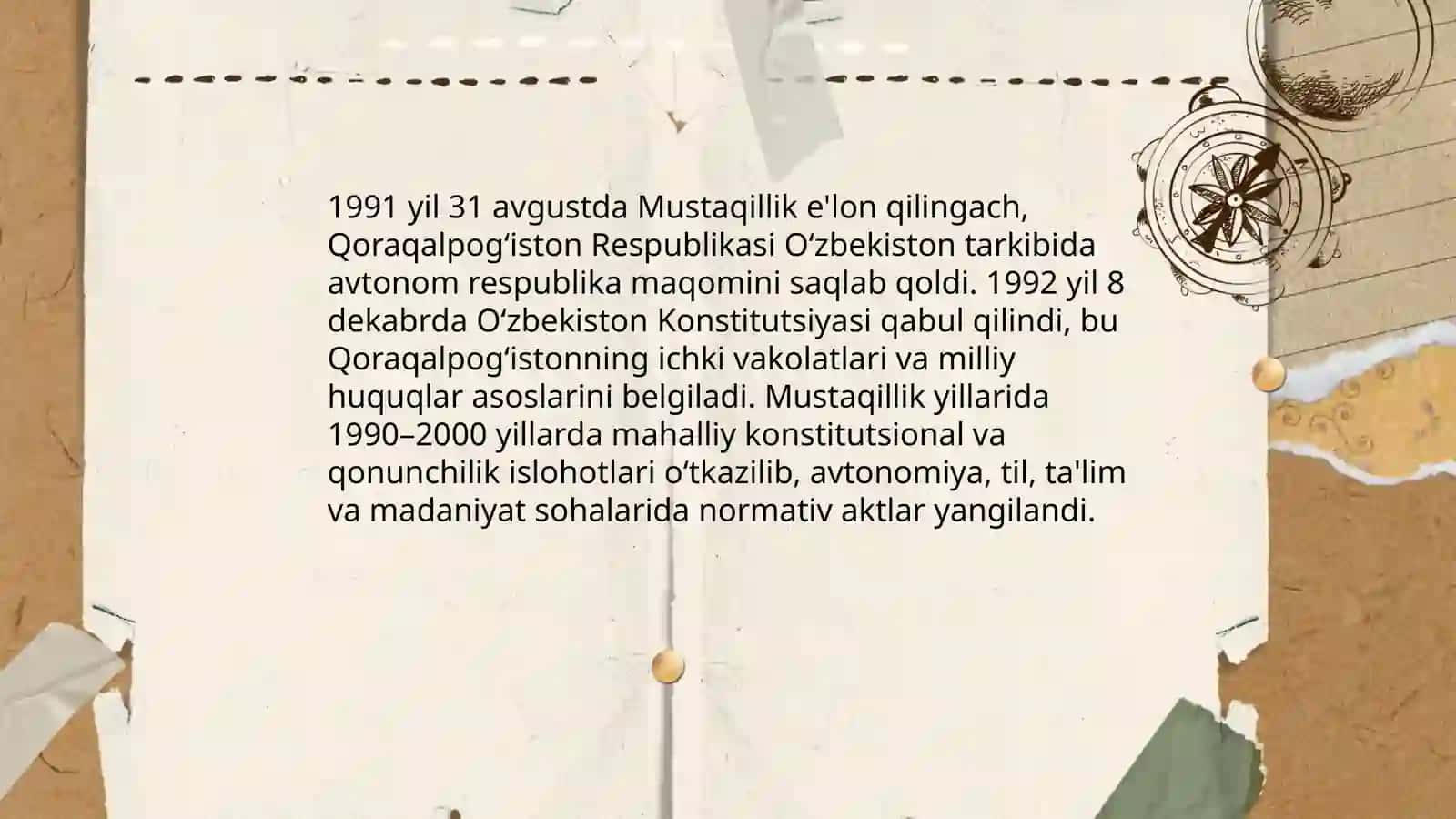 Mustaqillik yillarida Qoraqalpogʻiston respublikasi 4