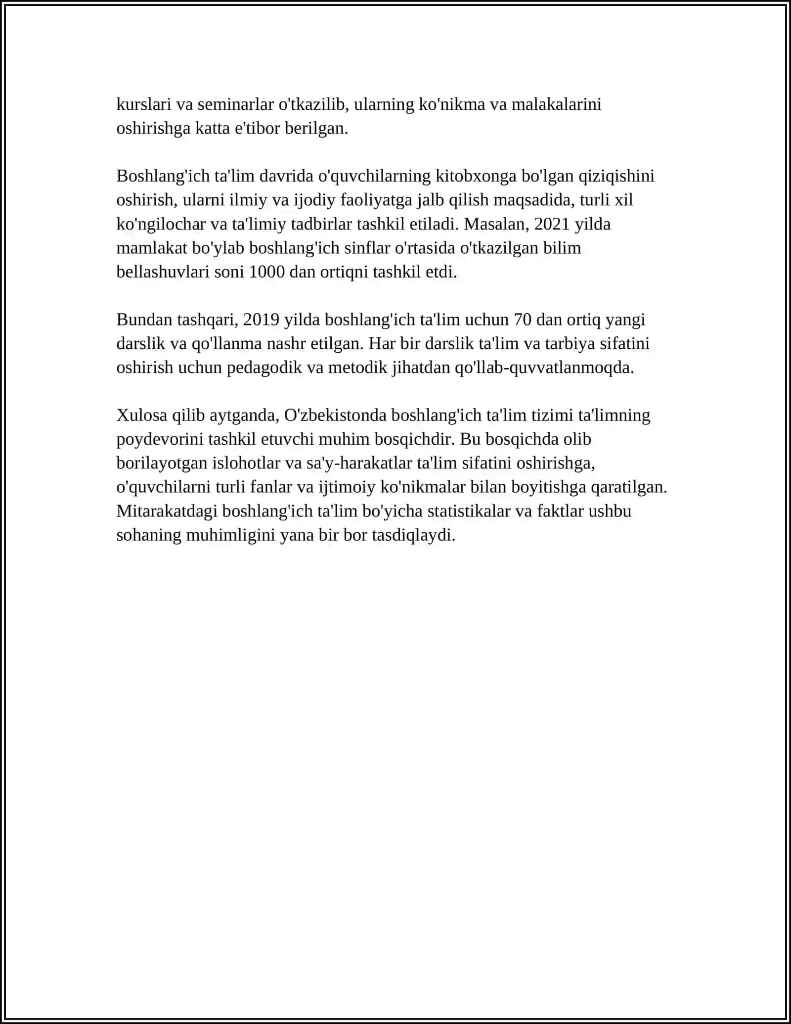 ROSSIYADA FEDERATSIYASIDA BOSHLANĞICH TA'LIM 4