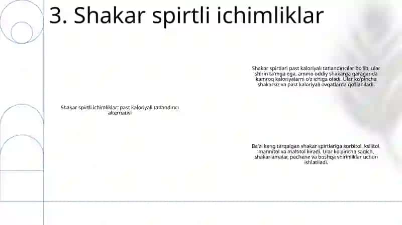Shirin Ta'M Beruvchi Moddalar 4