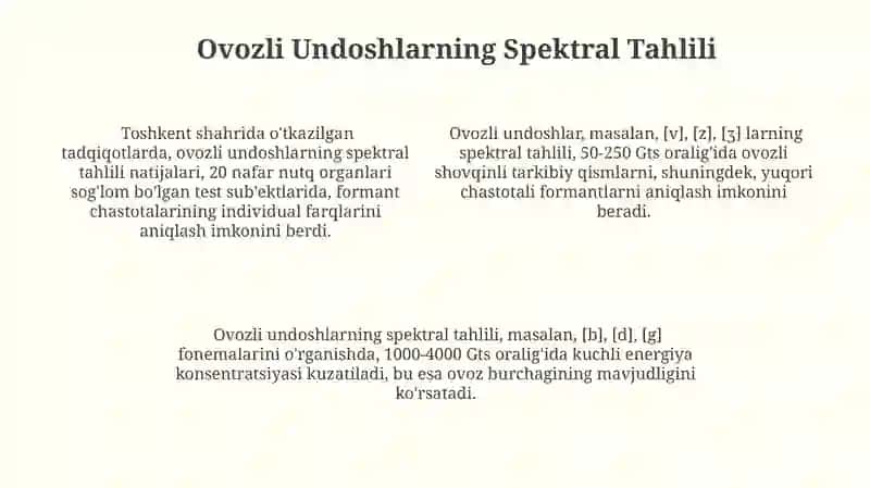Ovozli Undosh Tovushlarning Akustik Xususiyatlari 4