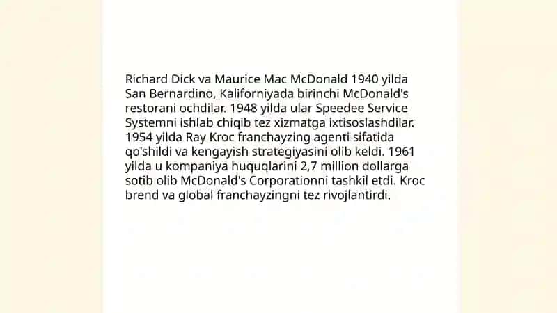 McDonald’s Corporation haqida 4