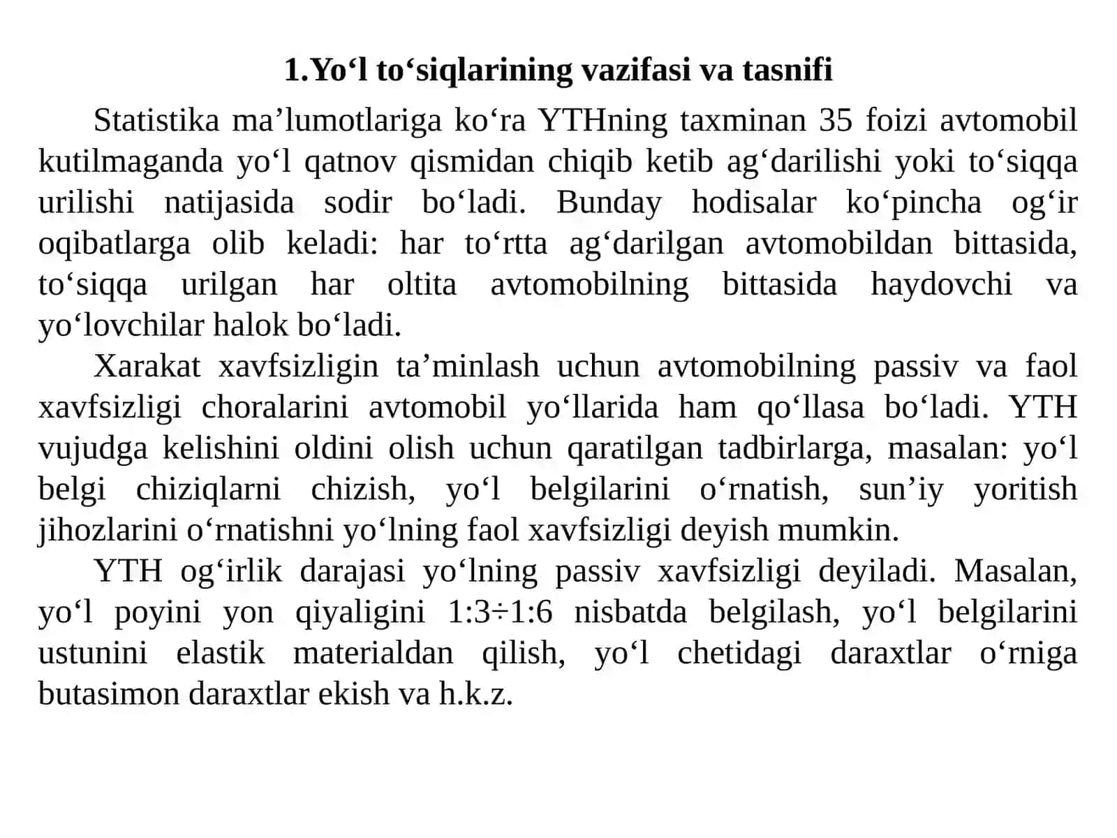 AVTOMOBIL YO‘LLARINI ARXITEKTURAVIY JIHOZLASH 4