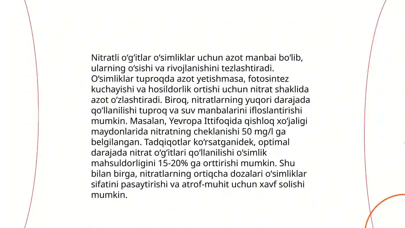 Nitratli o’g’itlarning olinishi va ishlatilishi 4