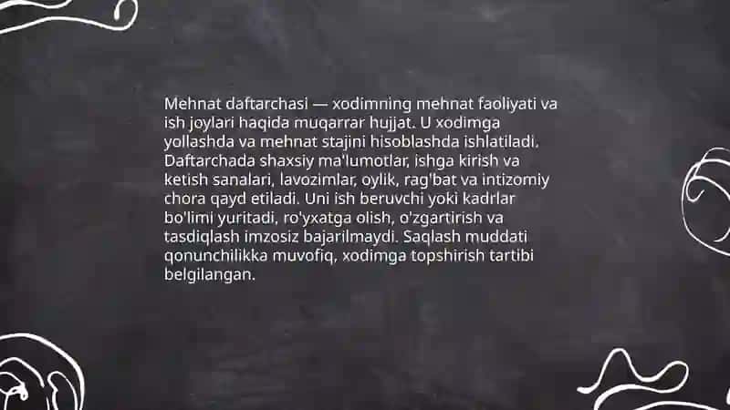 Shaxsiy ish qog'ozlari 4