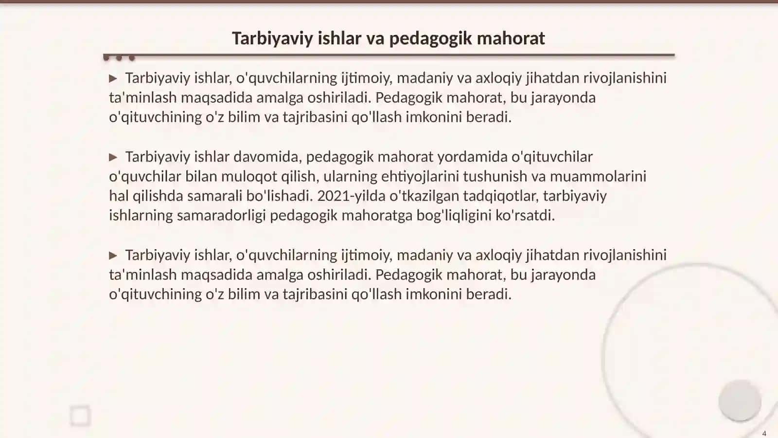 Pedagogik mahorat ta'rifi va ahamiyati 4