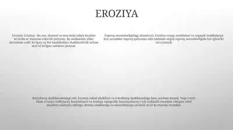 Tuproq Hosil Bo'Lishida Rel'Efning O'Rni 4