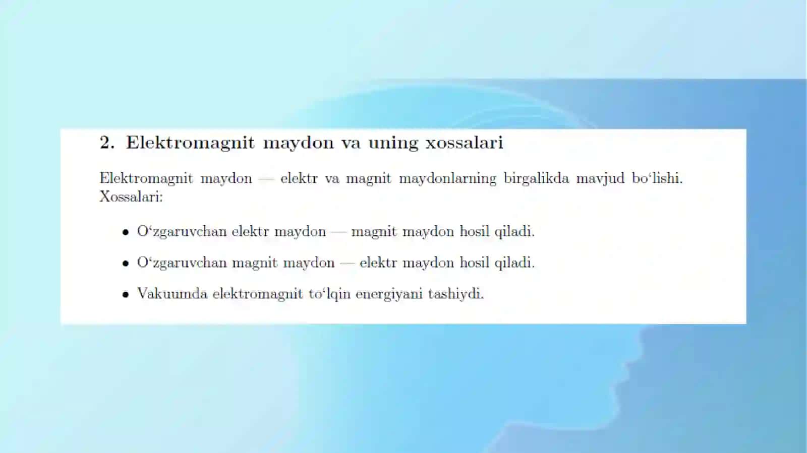 MELEKTROMAGNIT TEBRANISHLAR VA TOLQINLAR 4