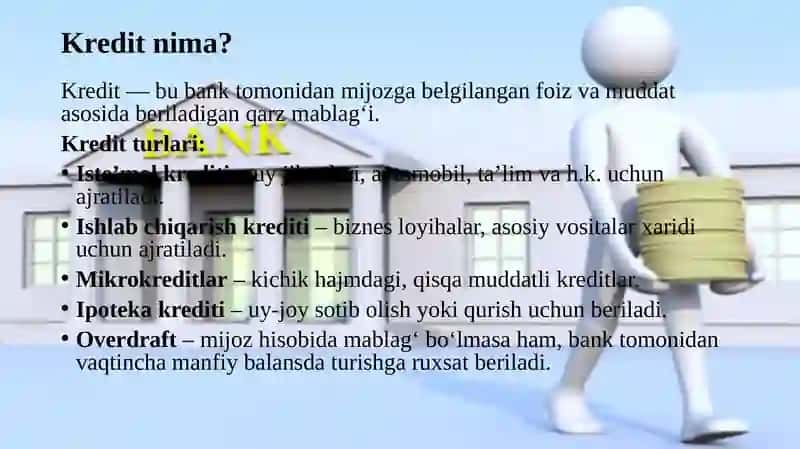 Tijoratbanklarida depozit va kredit xizmatlari 4