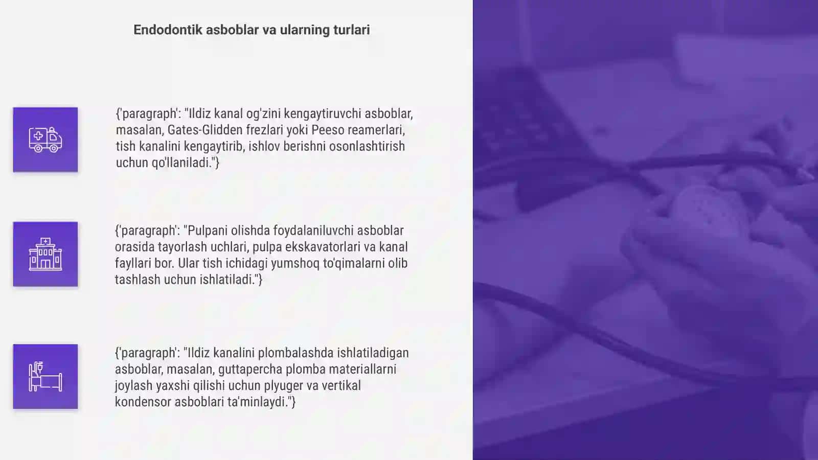 Ildiz kanal og'zini kengaytiruvchi asboblar 4