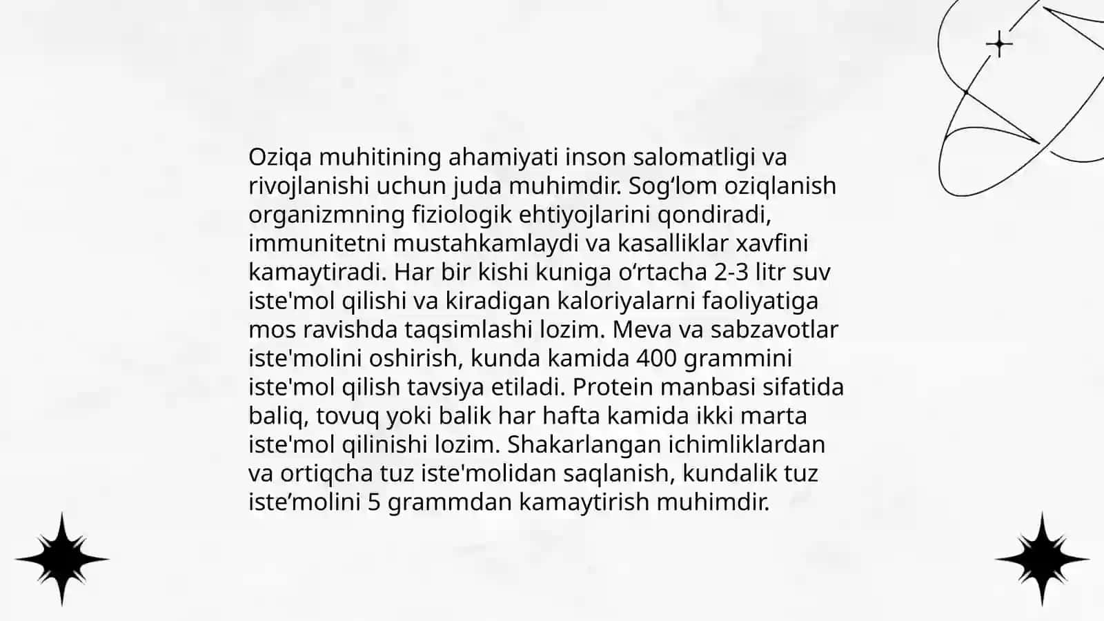 Oziqa muhitini o'rganish 4
