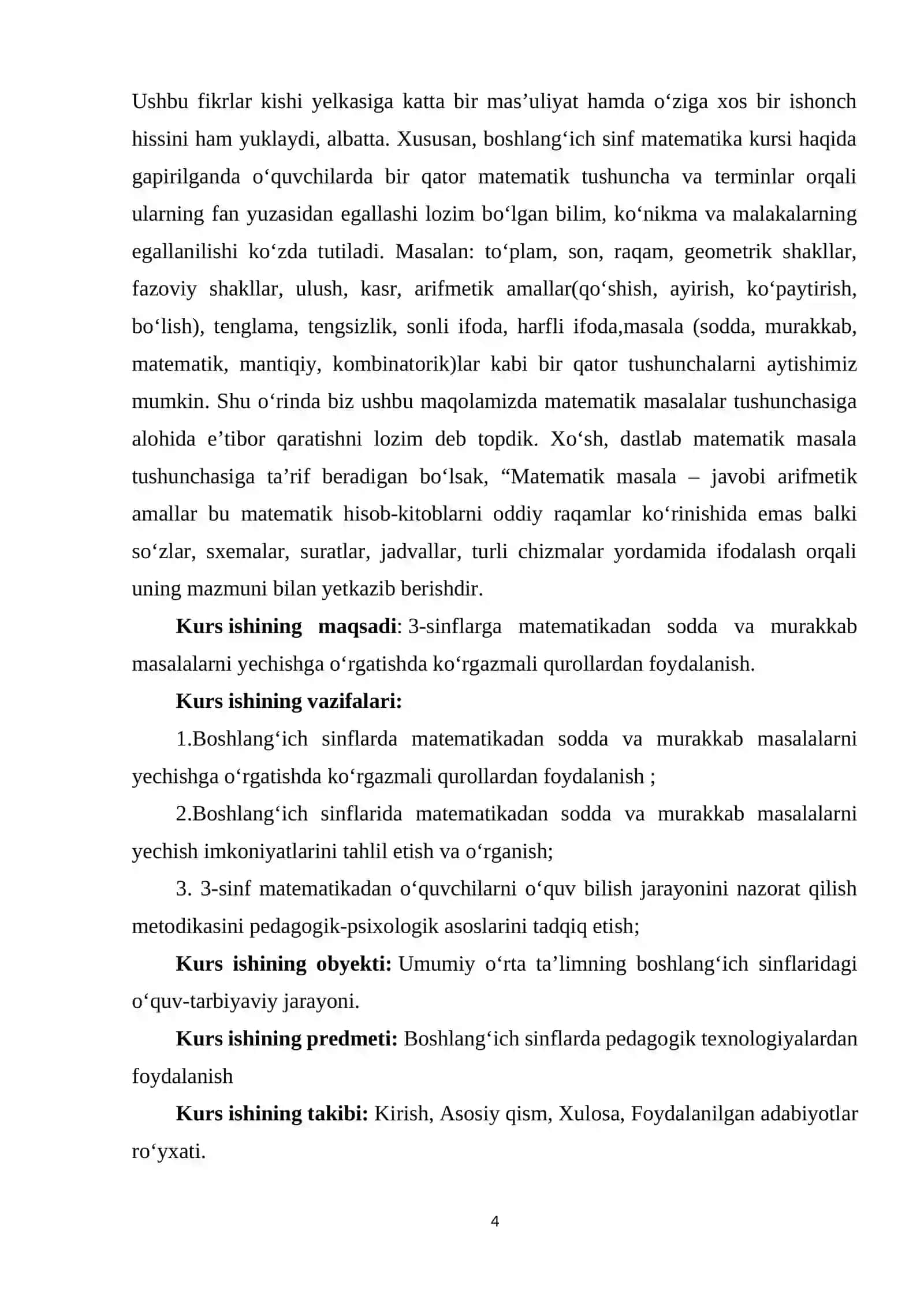 Uchinchi sinfda matematikadan sodda masalalar va ularni yechishga o’rgatish metodikasi 4