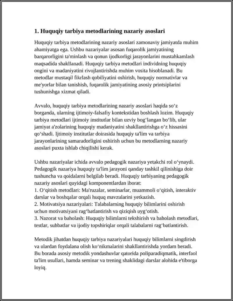 Huquqiy tarbiya metodlari 4