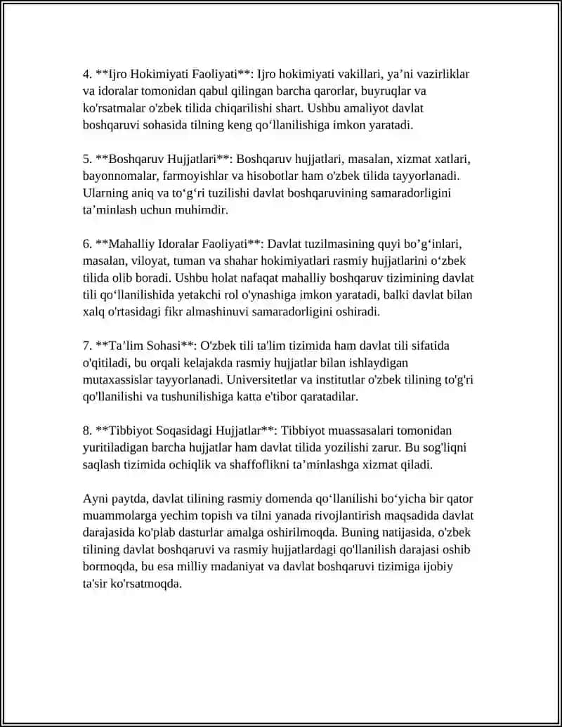 O'zbek Tilining Sohada Qo'llanilishi 4