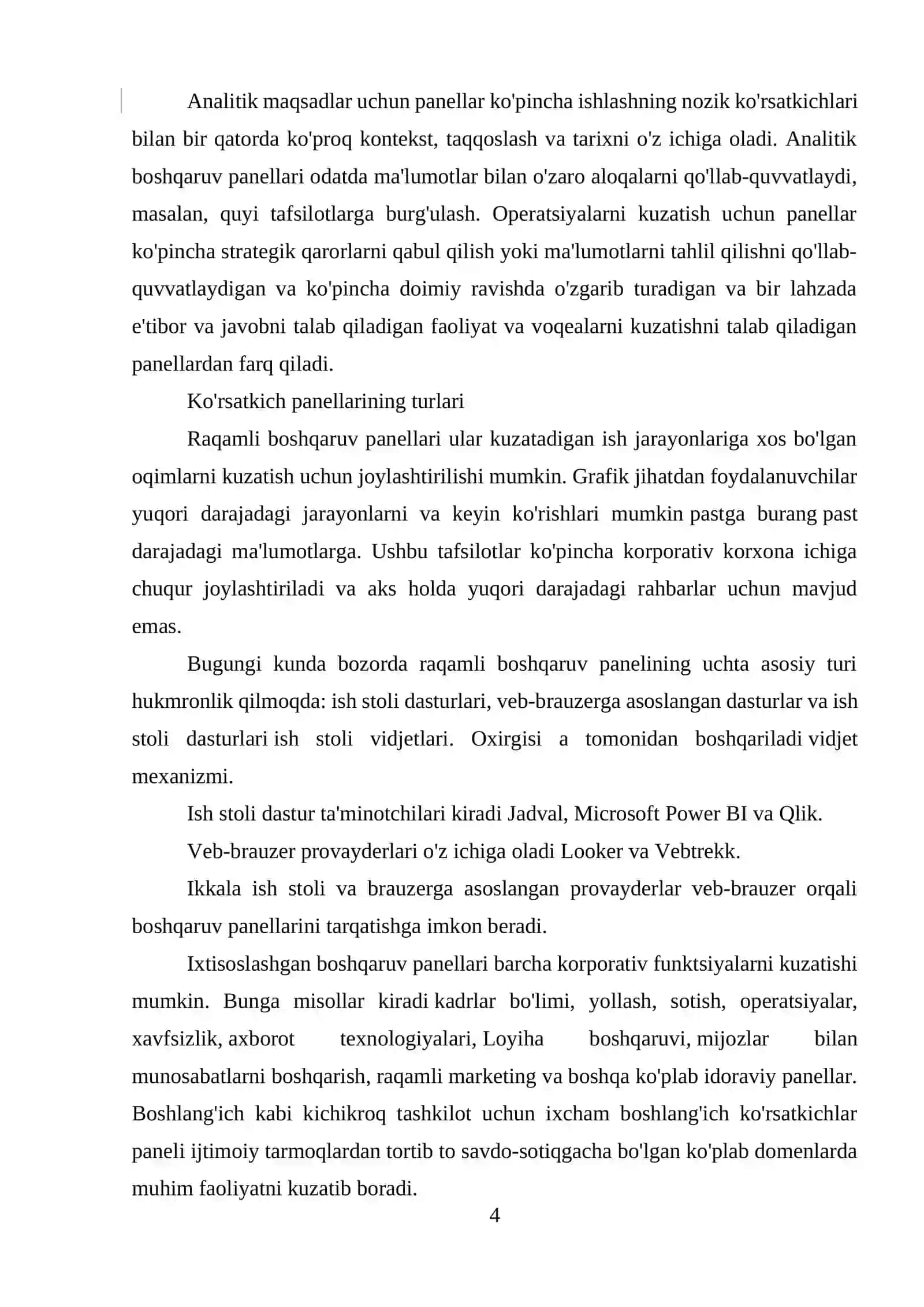 Boshqaruv paneli ijrosi 4