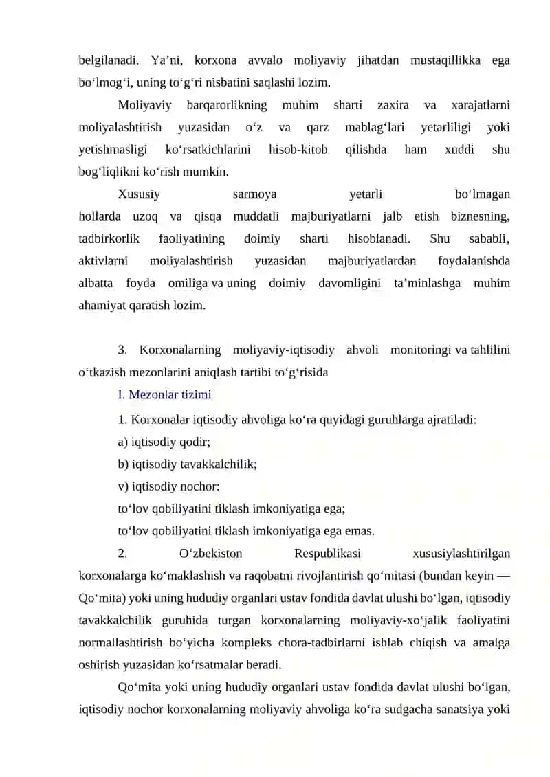 Korxonaning o'z oborot mablag'lari bilan ta'minlanganlik tahlil 4
