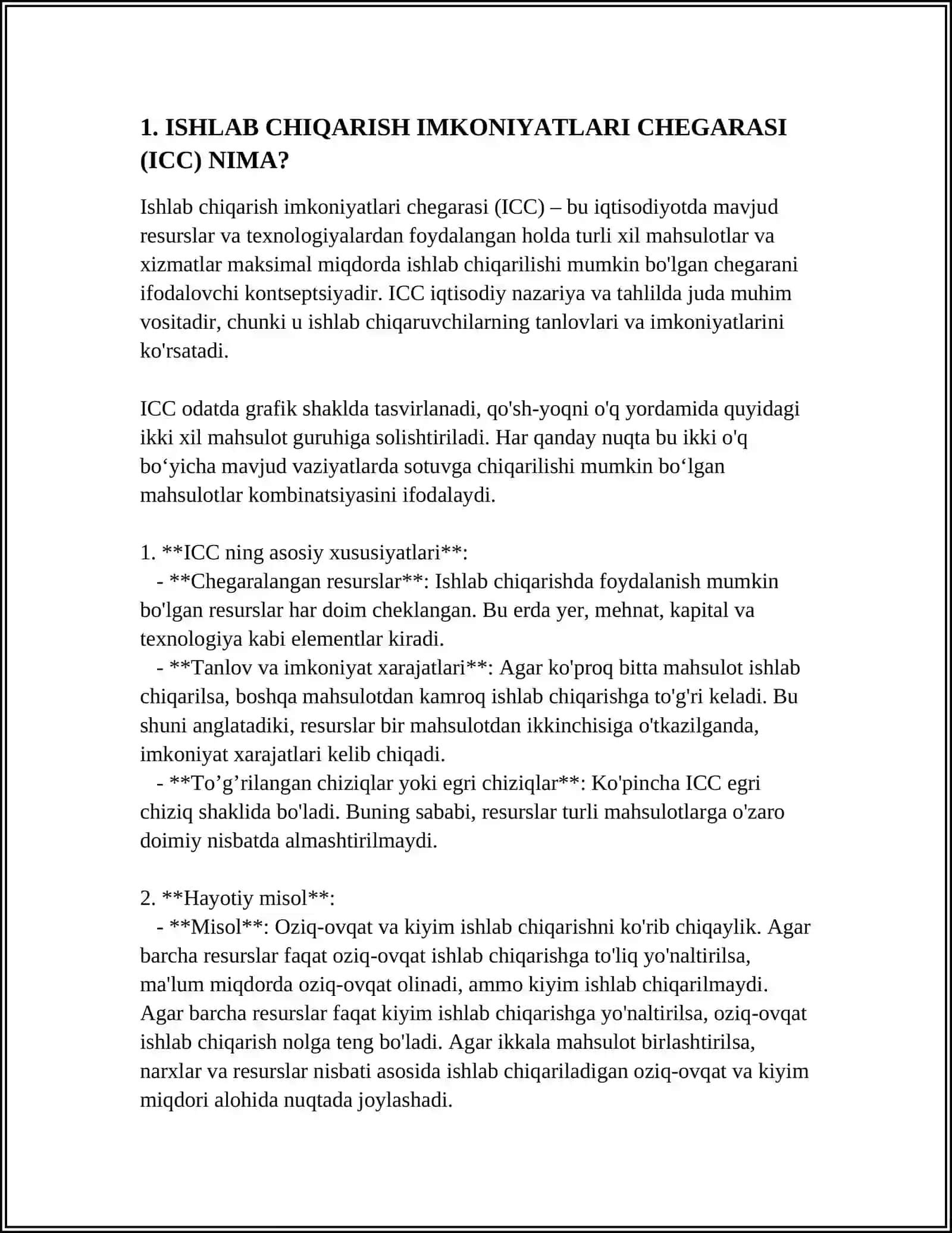 ISHLAB CHIQARISH IMKONIYATLARI VA UNING CHEGARASI 4