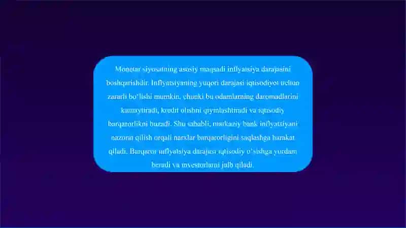 Monetar siyosatning maqsadli ko`rsatkichlari (indikatorlari) 4