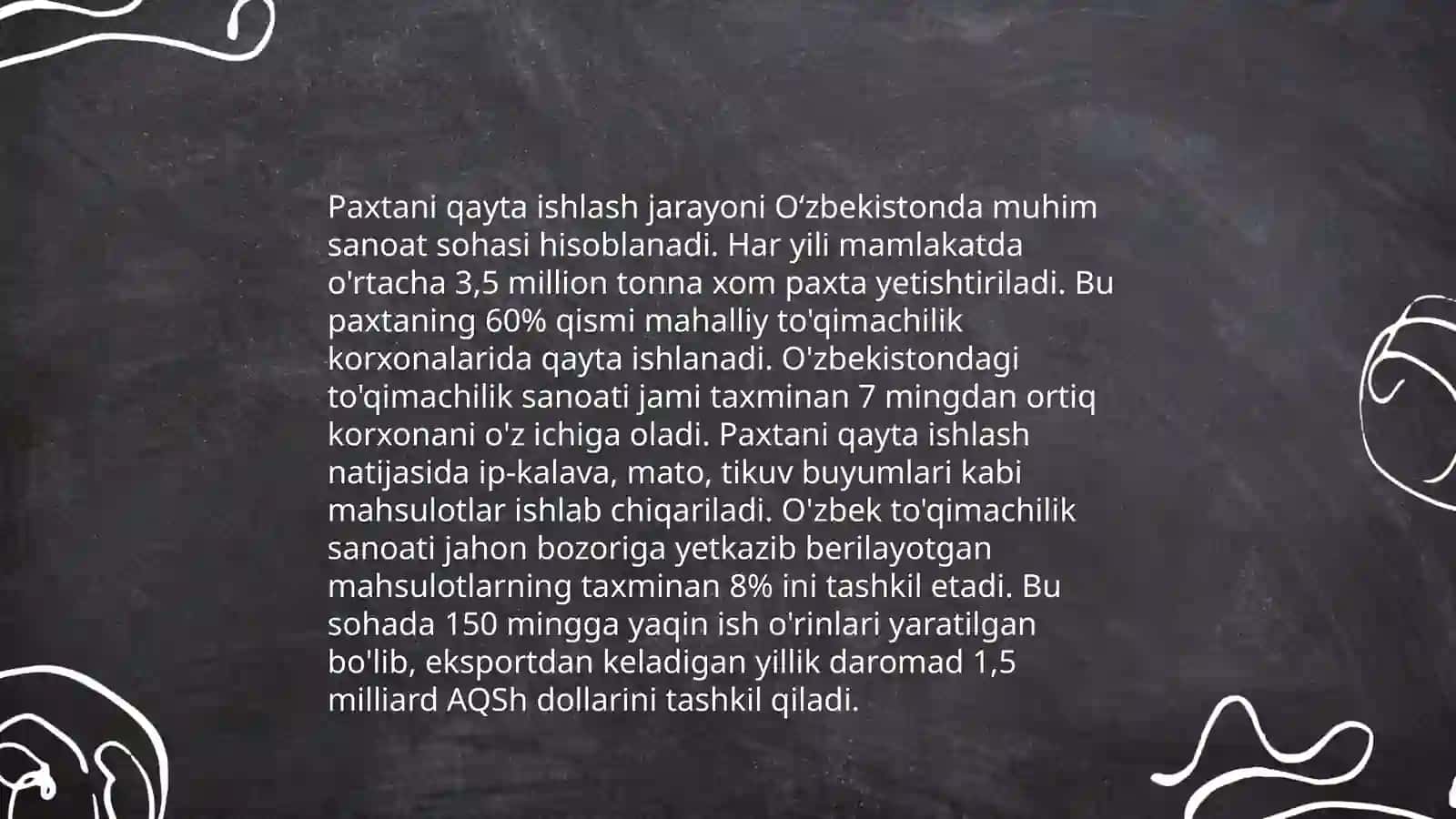 Toqilmachilik sanoati 4