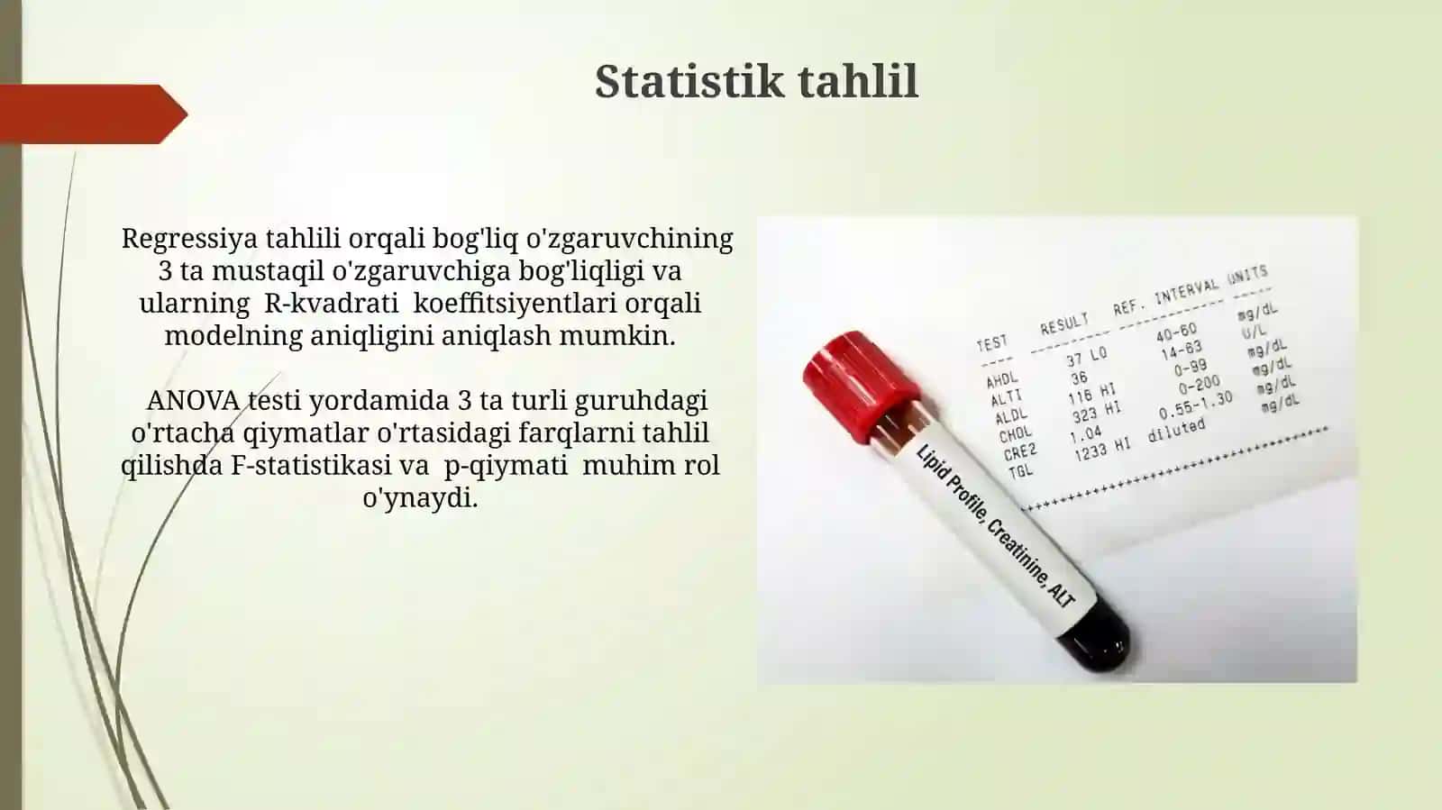 Eksperiment natijalari tahlili 4
