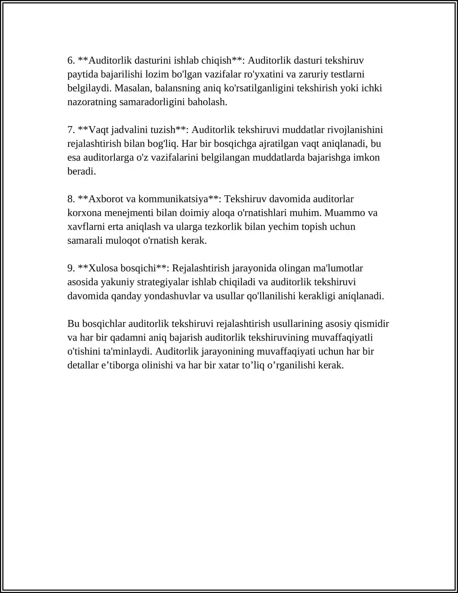 AUDITORLIK TEKSHIRUV USULLARI 4