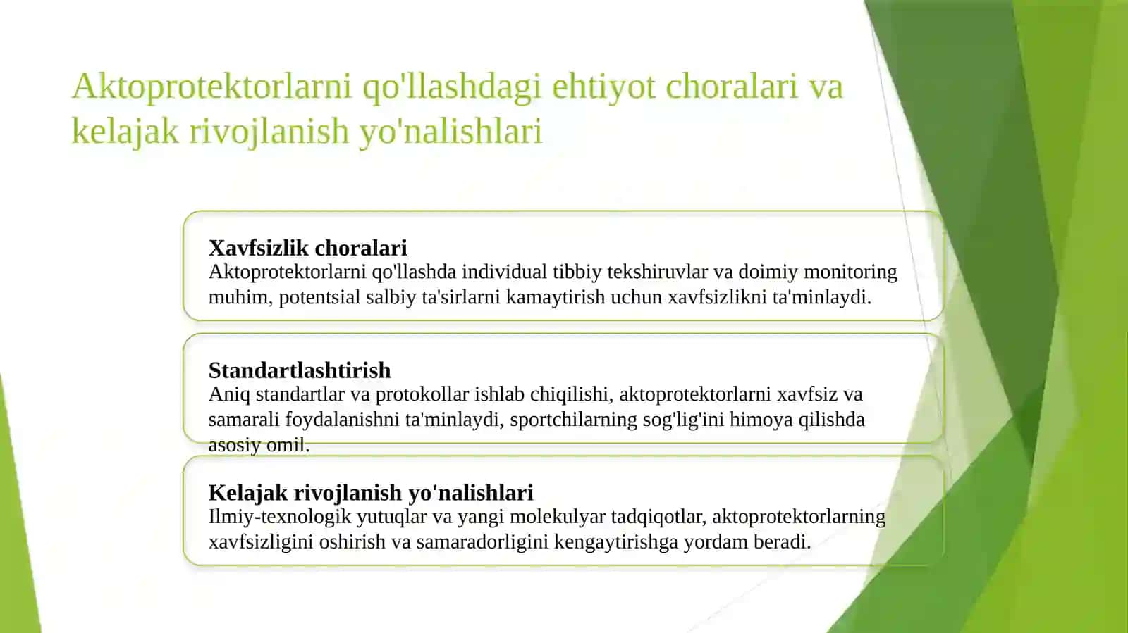 Aktoprotektorlar va ularni sport tibbiyotida qo'llanilishi 4