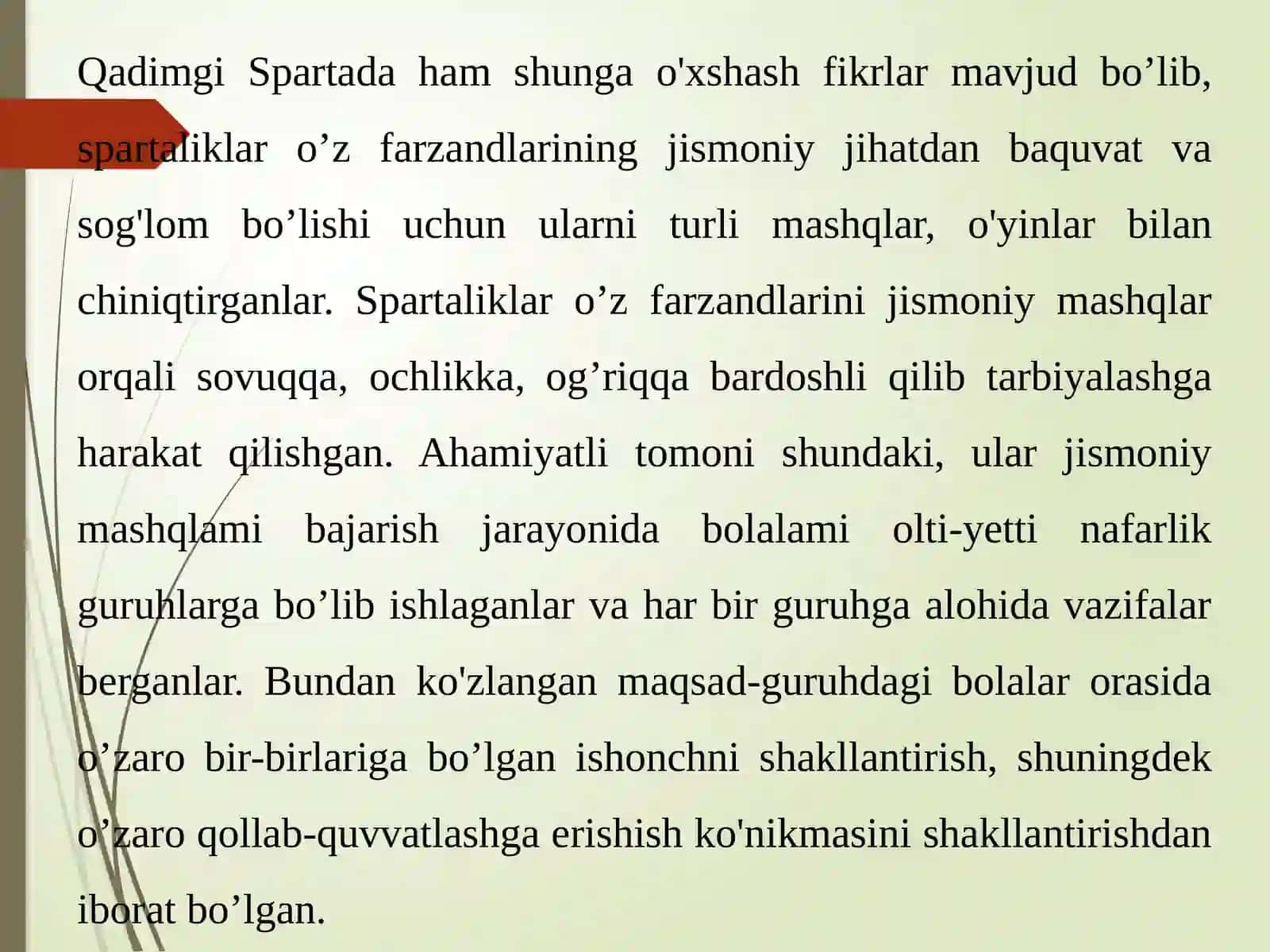 Trening rivojlanish tarixi 4